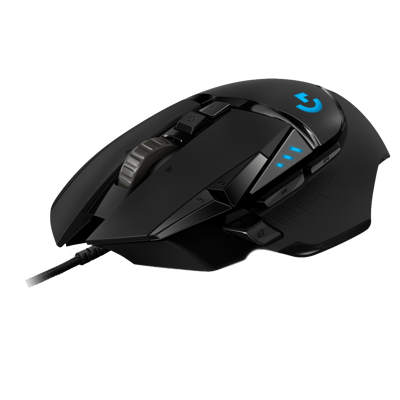 LOGITECH G502 Corded Gaming Mouse - HERO - BLACK - USB - EWR2