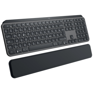 LOGITECH MX Keys Plus Advanced Wireless Illuminated Keyboard with Palm Rest