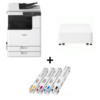 Canon Laser IR C3226i MFP + TONER C-EXV54 BK (15500 p), Y/C/M (8500 p) + Plain Pedestal Type-S3