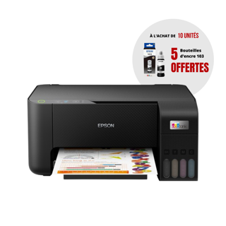 Epson 10 Jet d'encre L3210 MFP 3en1 Couleur A4 +5 bouteille 103 BLACK