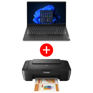 Promo LENOVO V15-IAP i3-1215U 15,6"FHD 4Go 256Go SSD Freedos Black+CANON Jet d'encre PIXMA MG2540S