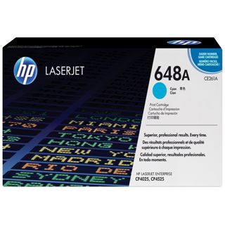 HP 648A Cyan Original LaserJet Toner CartridgeHP CLJ CP4025/4525 Cyan Crtg