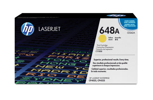 HP 648A Yellow Original LaserJet Toner CartridgeHP CLJ CP4025/4525 Yellow Crtg