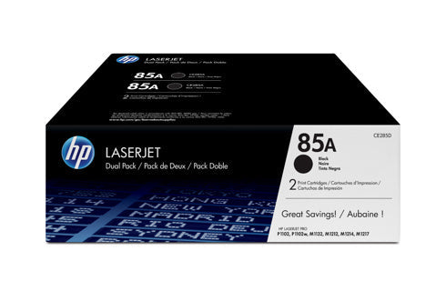 HP 85A 2-pack Black Original LaserJet Toner CartrHP LJ P1102/M1132/M1212/M1214/M1217 Black