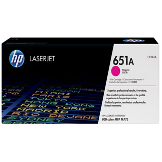 HP 651A Magenta Original LaserJet Toner CartridgeHP CLJ 700 Color MFP 775 Magenta Crtg