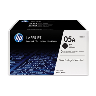 HP 05A 2-pack Black Original LaserJet Toner CartriHP LJ P2035/P2055 Black Crtg