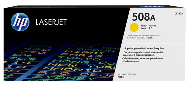 HP 508A Yellow Original LaserJet Toner CartridgeHP CLJ MFP M577/M552/M553 Yellow Crtg