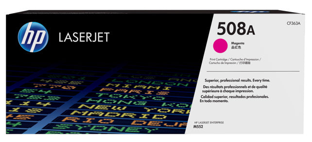 HP 508A Magenta Original LaserJet Toner CartridgeHP CLJ MFP M577/M552/M553 Magenta Crtg