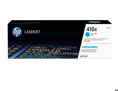 HP 410X High Yield Cyan Original LaserJet Toner CaHP CLJ M452/MFP M377/MFP M477 Cyan Crtg