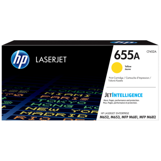 HP 655A Yellow Original LaserJet Toner CrtgLJC MFP M681/MFP M682/M652/M653 Yellow Crtg