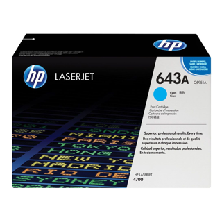 HP 643A Cyan Original LaserJet Toner CartridgeHP CLJ 4700 Cyan Crtg