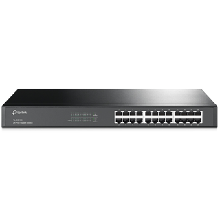 Tplink 24-port Gigabit Switch, 24 10/100/1000M RJ45 ports,1U 19-inch rack-mountable steel case