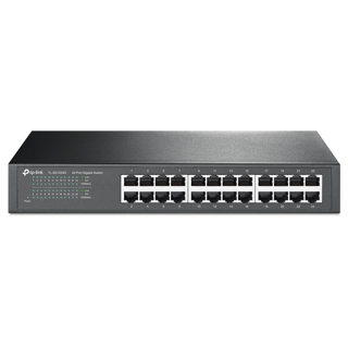 Tplink 24-port Gigabit Switch, 24 10/100/1000M RJ45 ports,1U 13-inch rack-mountable steel case