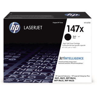 HP 147X Black LaserJet Toner Cartridge 25 200 Pages pour M610, M611, M612, MFP M635, MFP M636