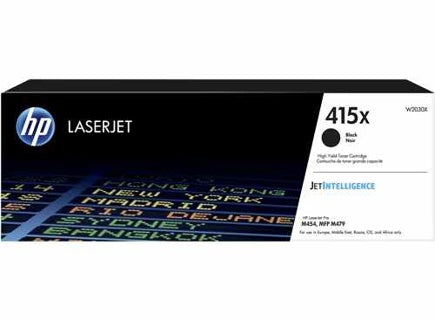 HP 415X High Yield Black Original LaserJet Toner Cartridge pour la Série M454 & M479 MFP 7500 Pages