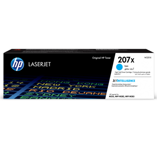 HP 207X Cyan Original LaserJet Toner Crtg 2450Pages pour M255dw, M282nw, M283fdn, M283fdw