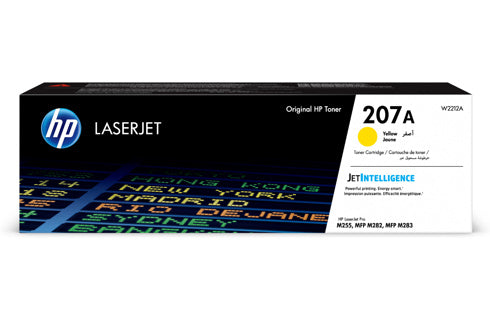 HP 207A Yellow Original LaserJet Toner Crtg 1250Pages pour M255dw, M282nw,M283fdn,M283fdw